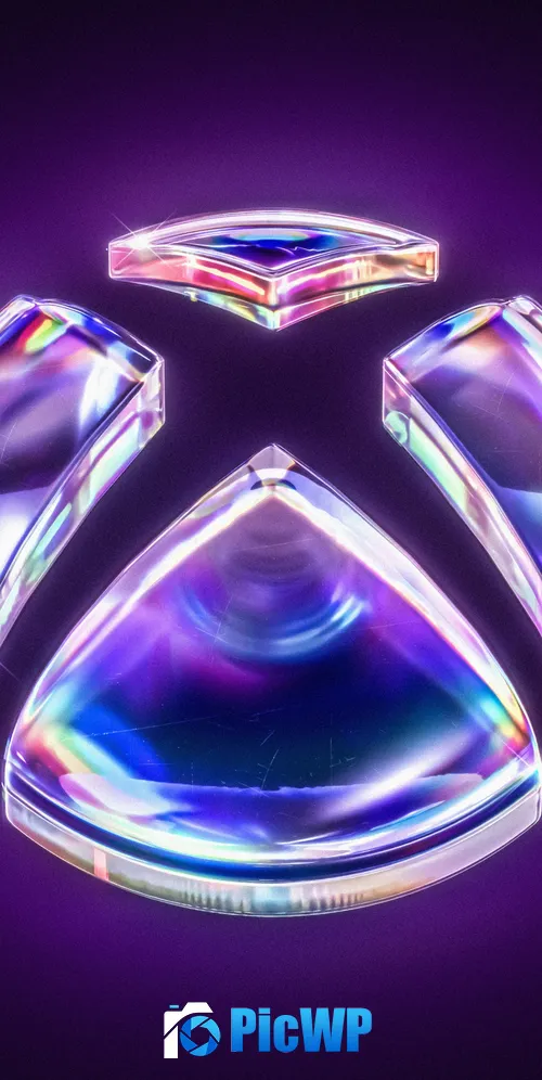 Xbox logo Purple background 3K Mobile Wallpaper