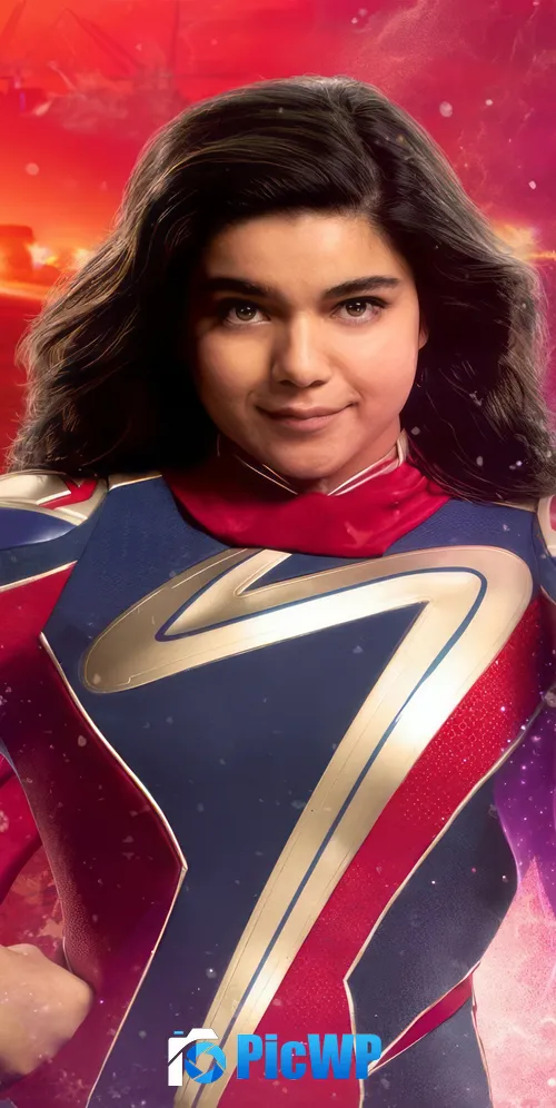 The Marvels Iman Vellani as Kamala Khan 3K Mobile Wallpaper
