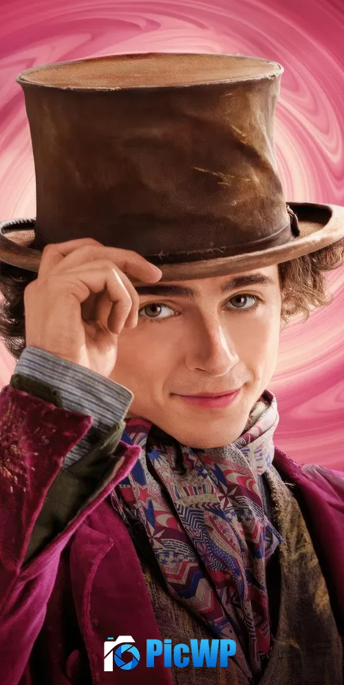 Timothée Chalamet Willy Wonka 3K Mobile Wallpaper