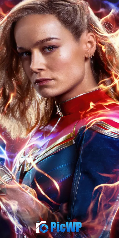 Brie Larson The Marvels 3K Mobile Wallpaper