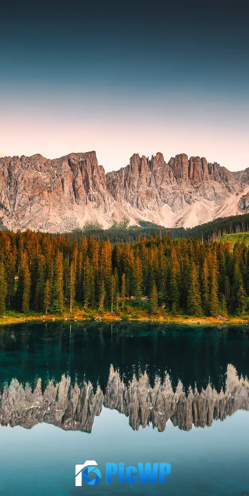 Karersee Lake Sunset 3K Mobile Wallpaper