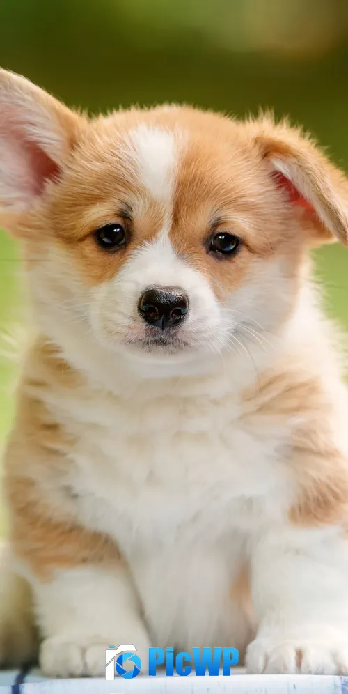 Corgi puppy Happy 3K Mobile Wallpaper
