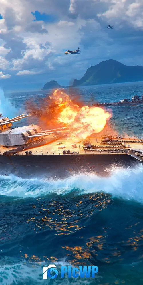 World of Warships Battleship 3K Mobile Wallpaper