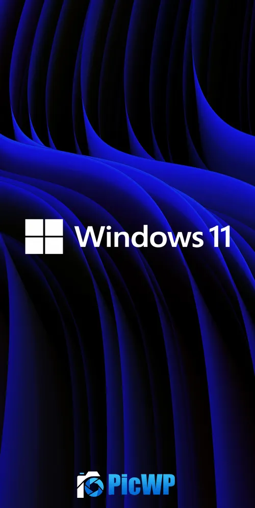 Windows 11 Blue waves 3K Mobile Wallpaper