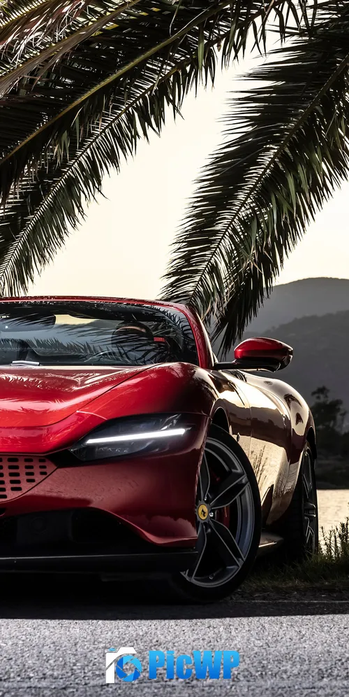Ferrari Roma Spider 2023 3K Mobile Wallpaper