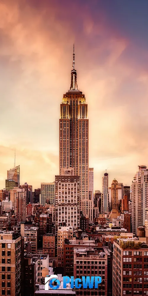 Empire State Building Midtown Manhattan 3K Mobile Wallpaper