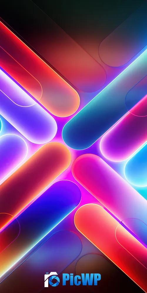 Neon Light Streaks 3K Mobile Wallpaper
