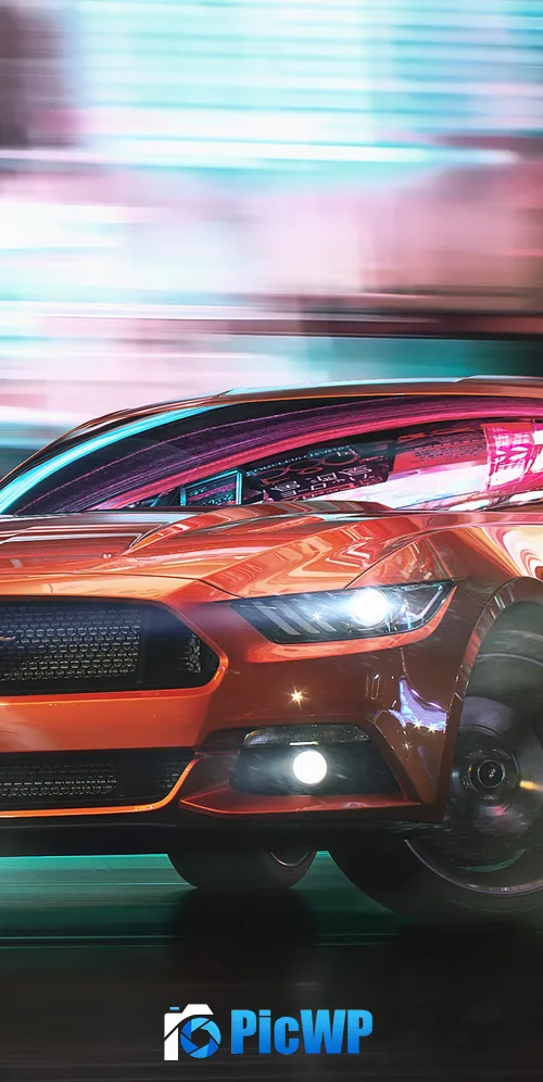 Ford Mustang Drift 3K Mobile Wallpaper