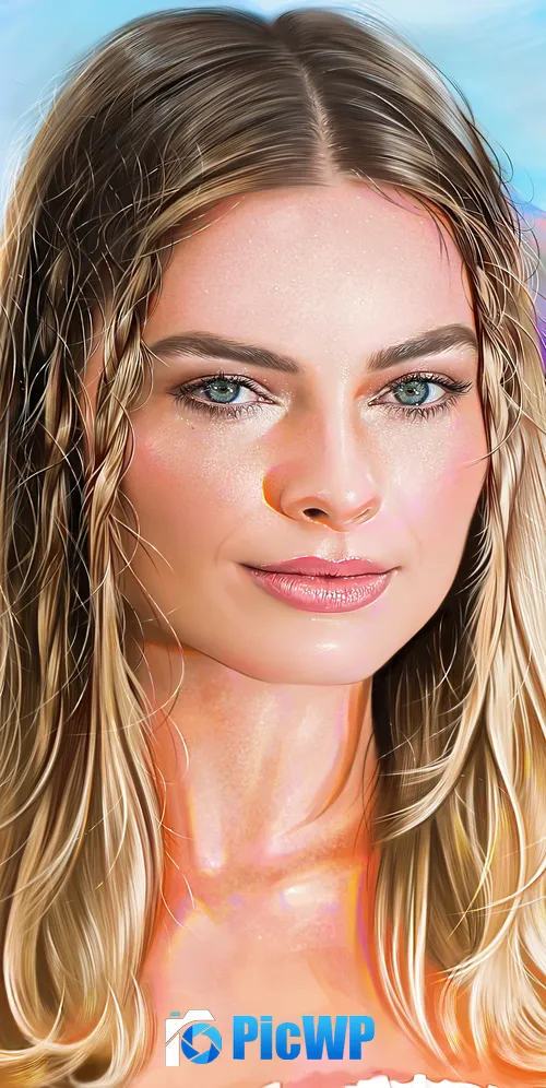 Margot Robbie Digital Art 3K Mobile Wallpaper