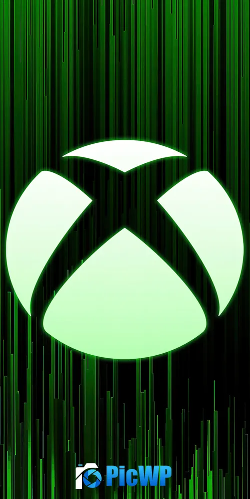 Xbox Logo on Green abstract background Aesthetic 3K Mobile Wallpaper