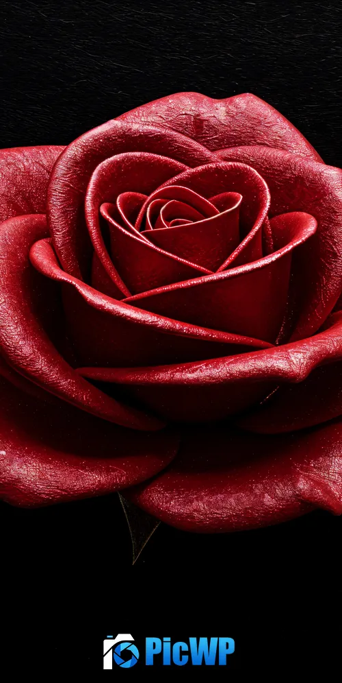 Red Rose High contrast 3K Mobile Wallpaper