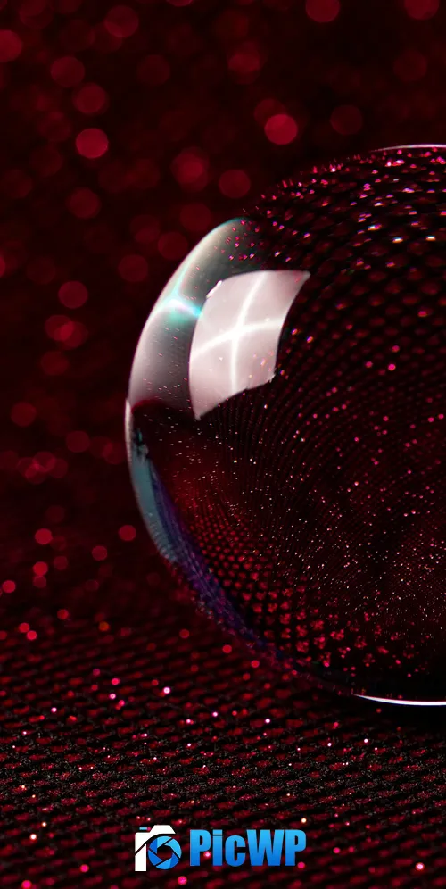 Crystal Ball Red aesthetic 3K Mobile Wallpaper