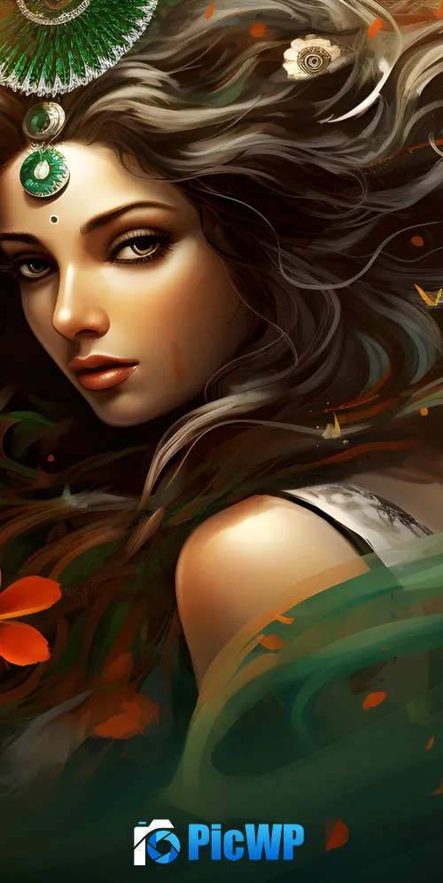 Dream girl Paint 3K Mobile Wallpaper