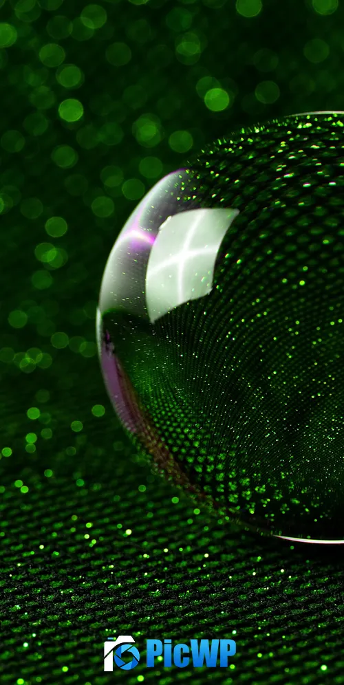 Crystal Ball Green aesthetic 3K Mobile Wallpaper