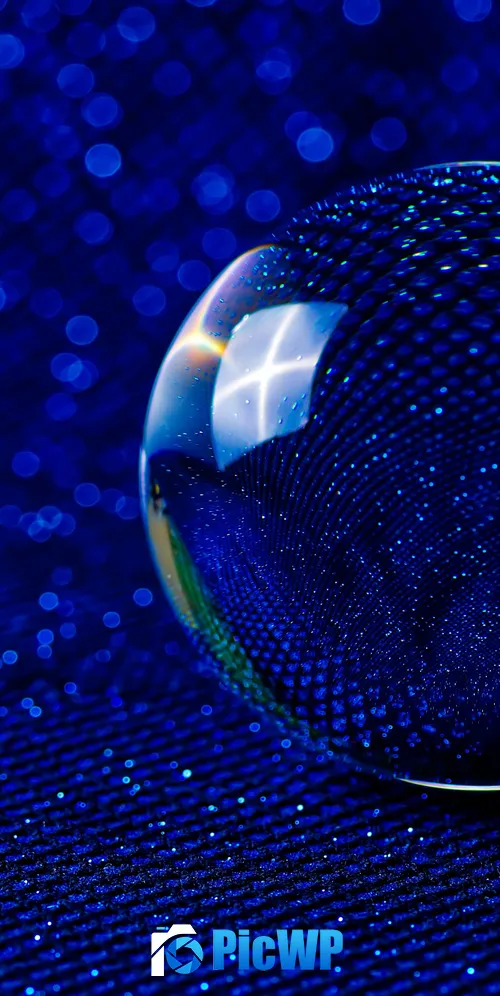 Crystal Ball Blue aesthetic 3K Mobile Wallpaper