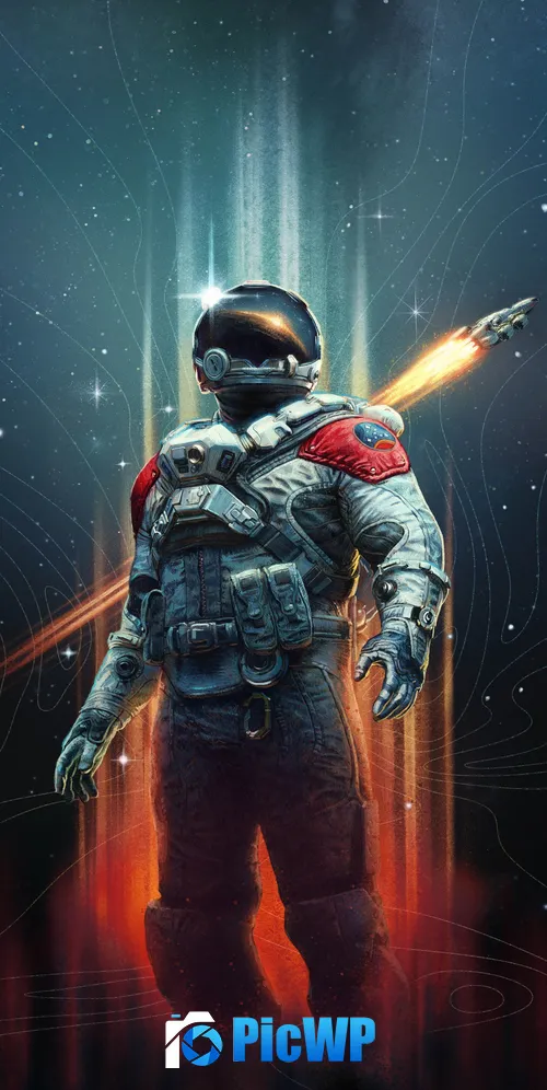 Astronaut Starfield 3K Mobile Wallpaper