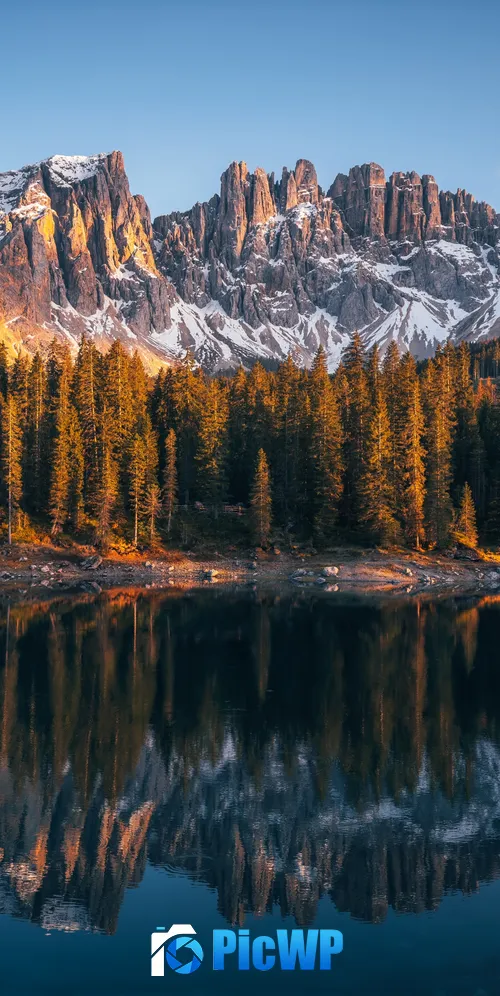 Dolomites Karersee Lake 3K Mobile Wallpaper