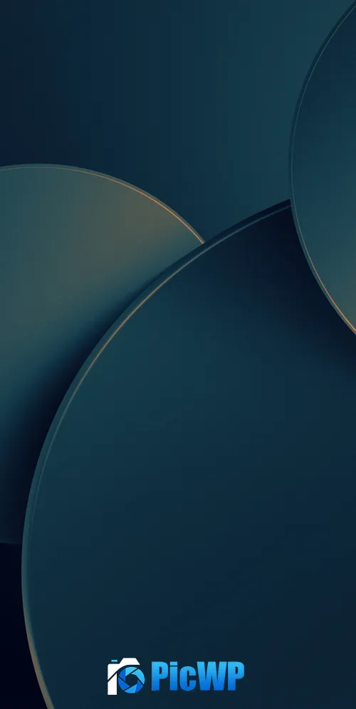 Dark blue Circles 3K Mobile Wallpaper