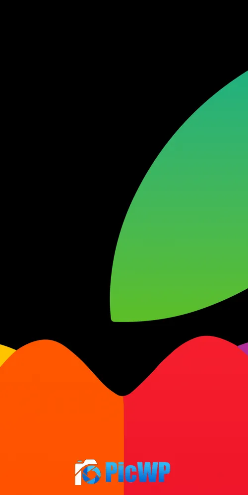 Apple logo Rainbow colors 3K Mobile Wallpaper