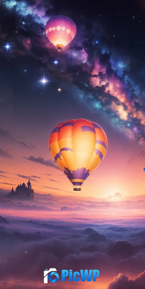 Hot air balloons Aesthetic 3K Mobile Wallpaper