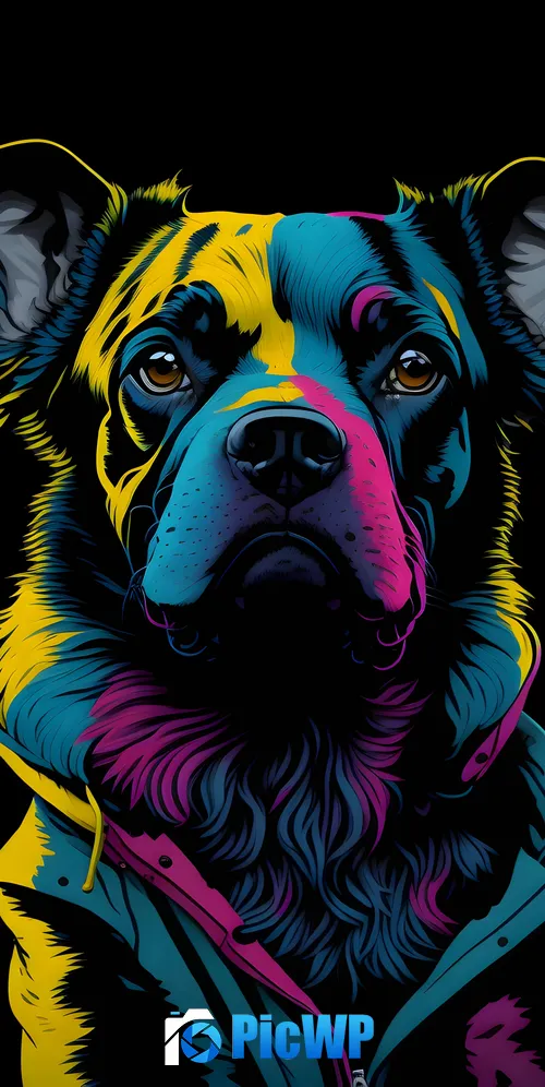 Dog Digital Art 3K Mobile Wallpaper