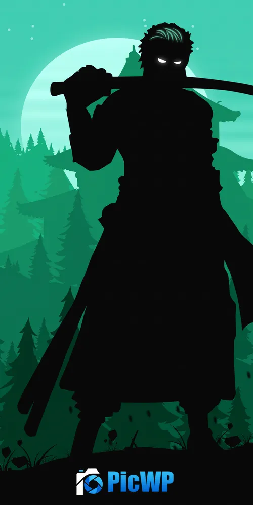Roronoa Zoro Silhouette 3K Mobile Wallpaper