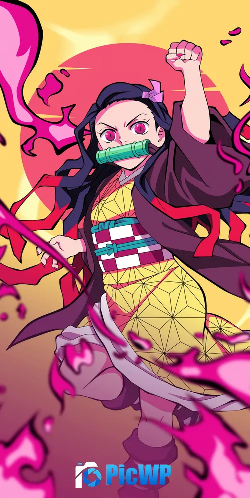Nezuko Kamado Illustration 3K Mobile Wallpaper