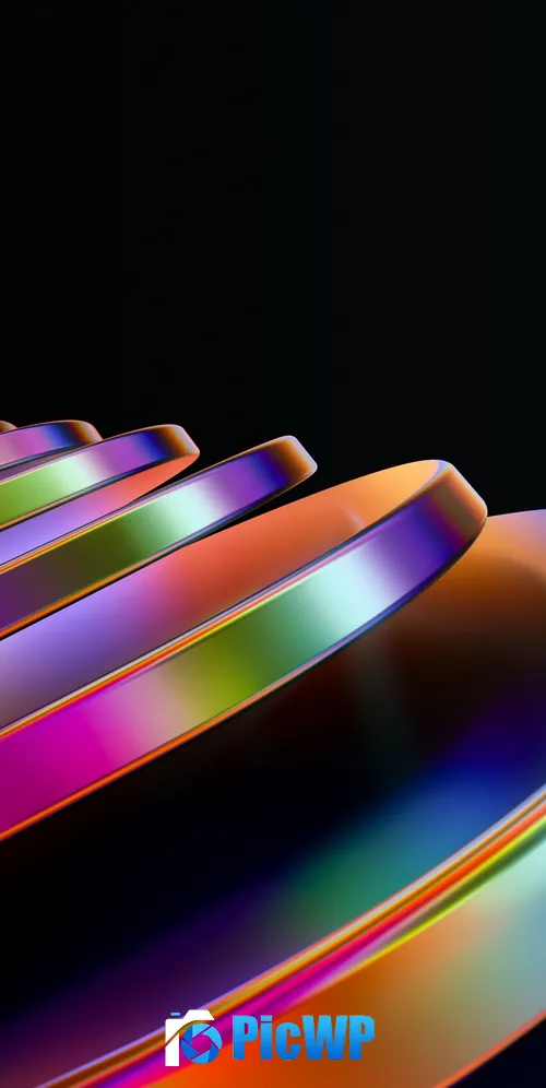 Abstract design Rainbow swirl 3K Mobile Wallpaper