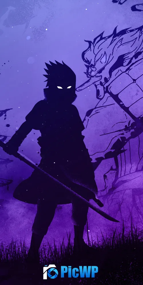Sasuke Uchiha Silhouette 3K Mobile Wallpaper