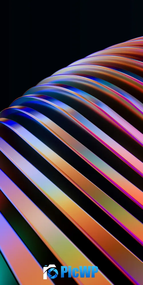 Vibrant Rainbow swirl 3K Mobile Wallpaper
