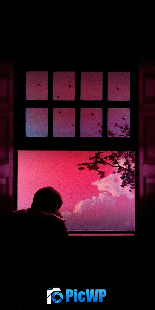 Solitude Window 3K Mobile Wallpaper