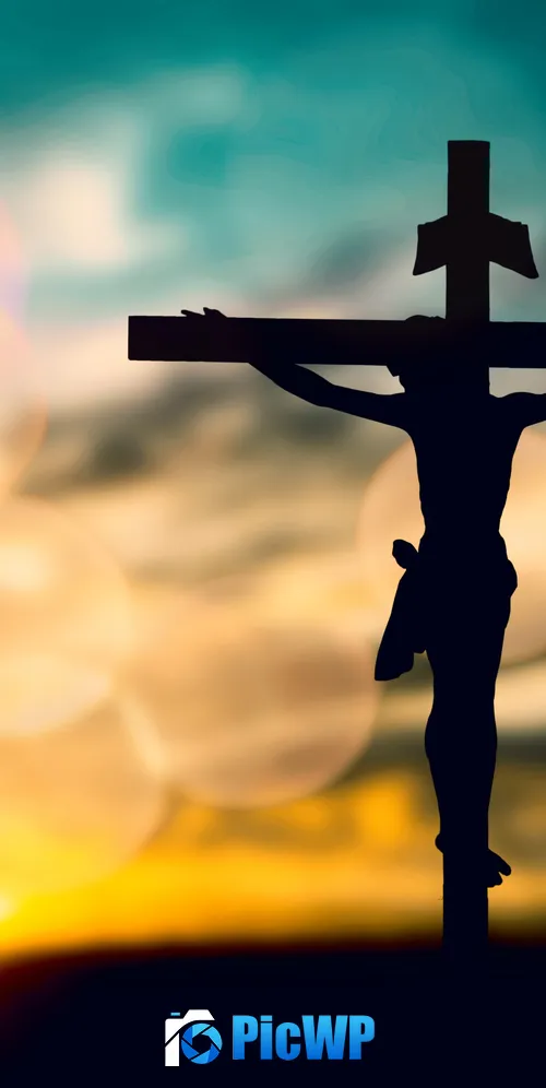 Jesus Cross Silhouette 3K Mobile Wallpaper