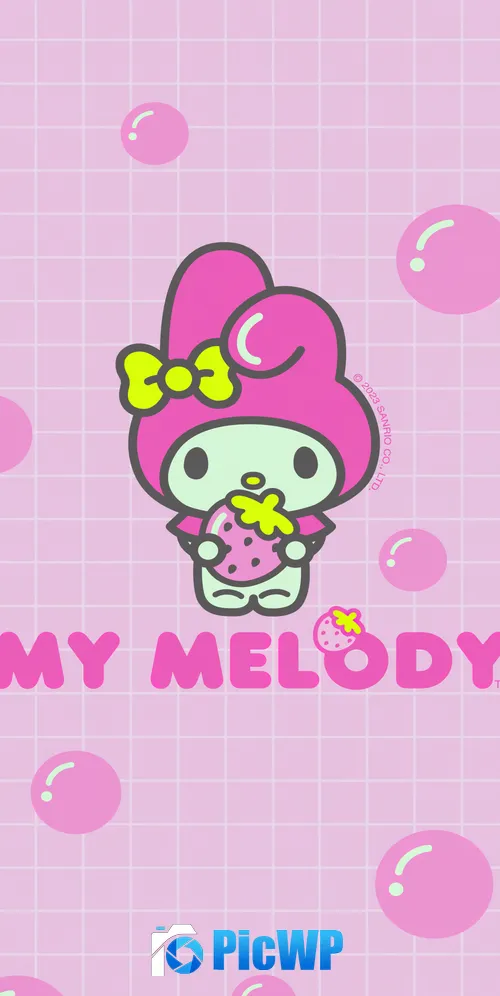 My Melody Cute cartoon 3K Mobile Wallpaper