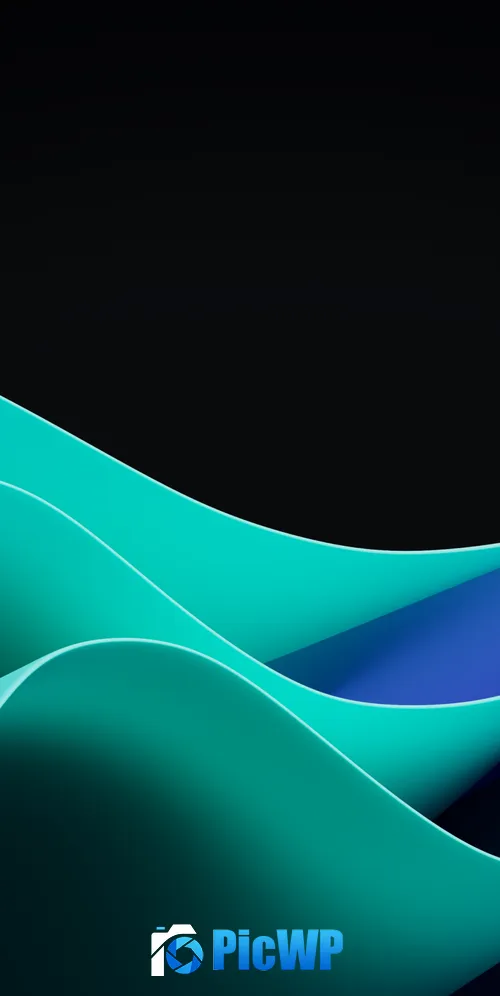 Windows 11 Teal 3K Mobile Wallpaper