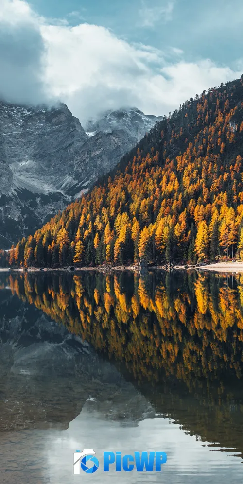 Pragser Wildsee Lake 3K Mobile Wallpaper