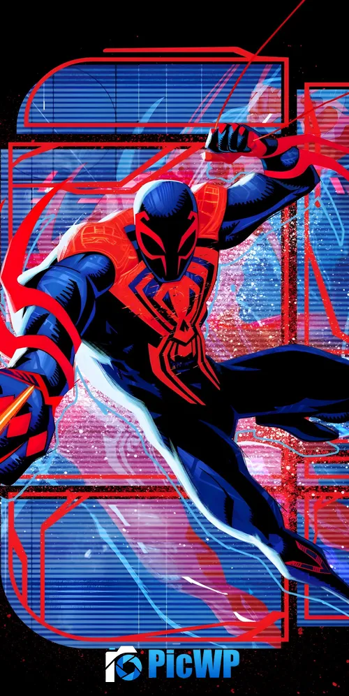 Spider-Man 2099 Spider-Man: Across the Spider-Verse 3K Mobile Wallpaper
