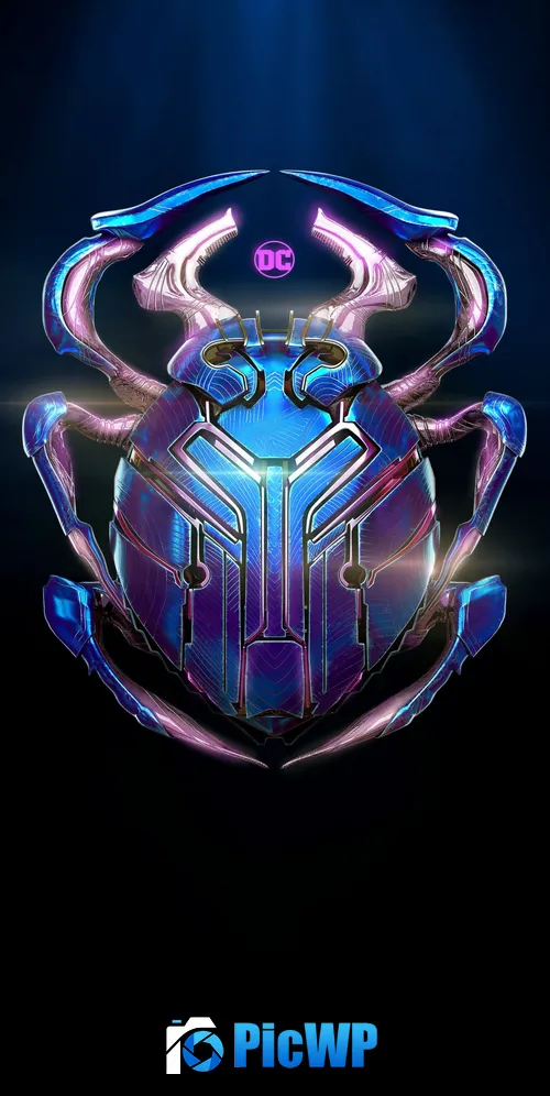 Blue Beetle Scarab 3K Mobile Wallpaper