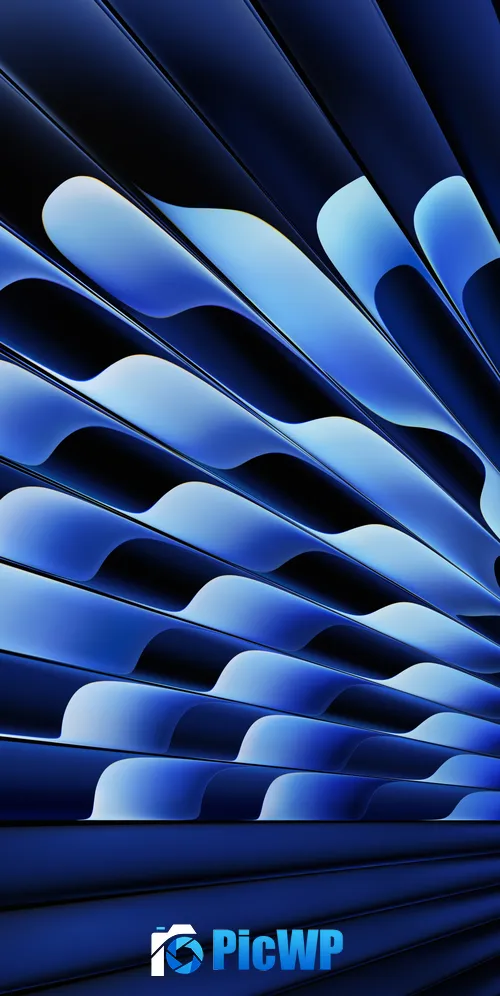 macOS Sonoma Blue aesthetic 3K Mobile Wallpaper