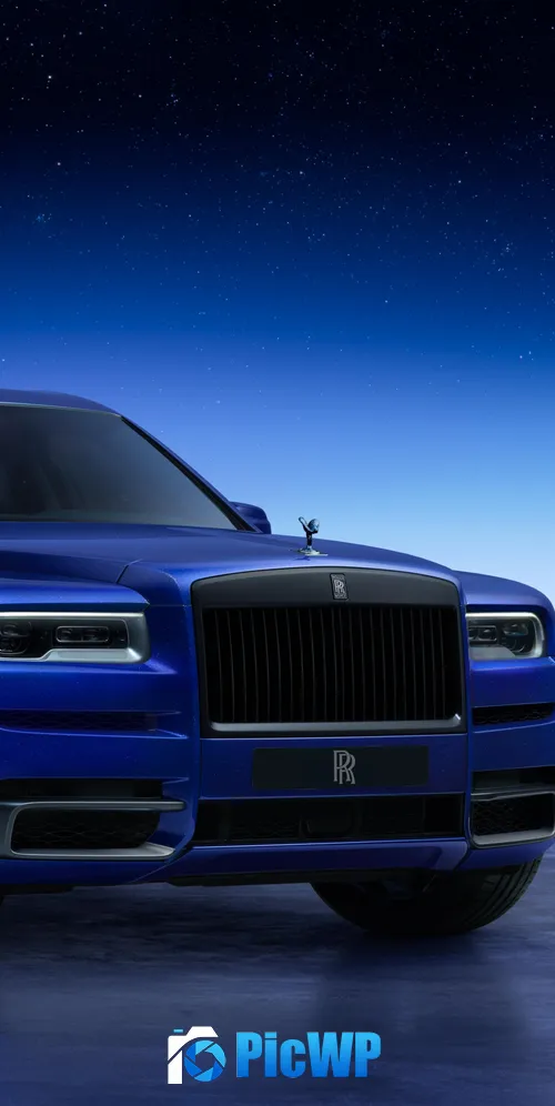 Rolls-Royce Cullinan Black Badge Blue Shadow 3K Mobile Wallpaper