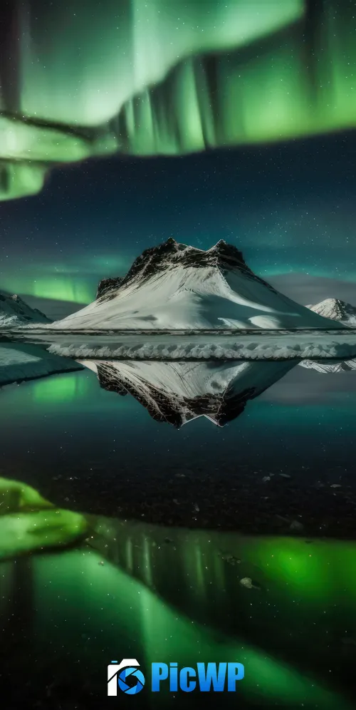 Aurora Borealis Winter 3K Mobile Wallpaper