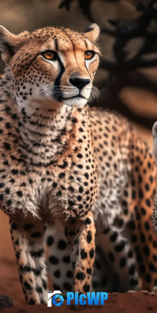 Cheetah Cheetah cub 3K Mobile Wallpaper