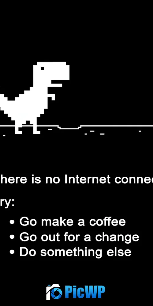 Dinosaur Game Google Chrome 3K Mobile Wallpaper