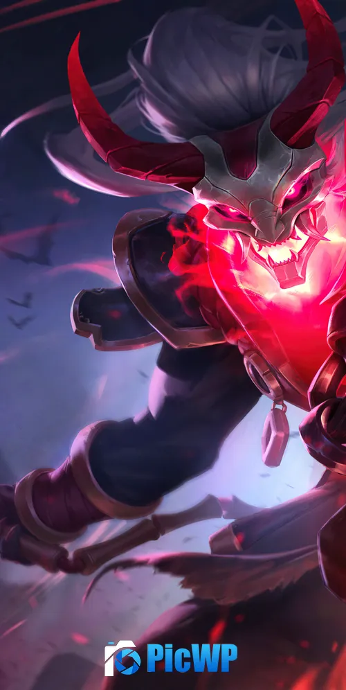 Blood Moon Thresh League of Legends 3K Mobile Wallpaper