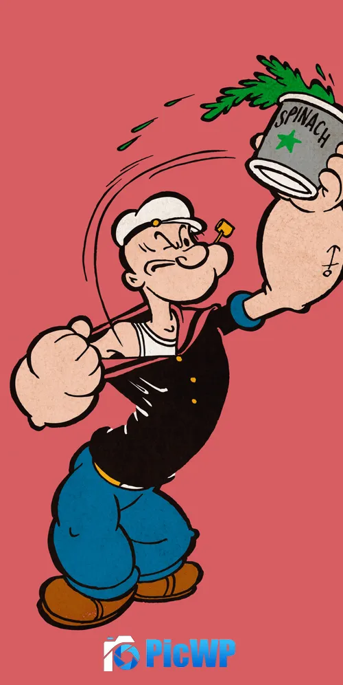 Popeye Spinach Cartoon 3K Mobile Wallpaper