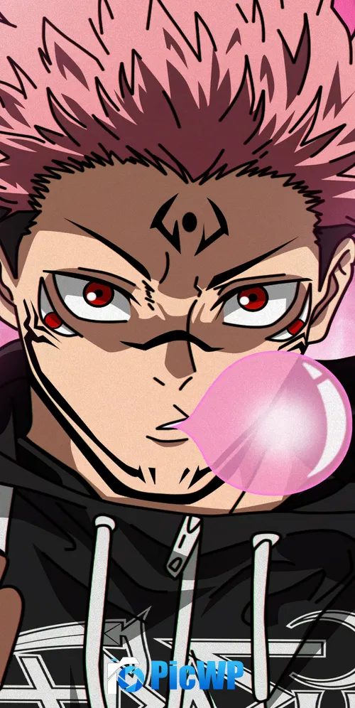 Sukuna Pink aesthetic 3K Mobile Wallpaper