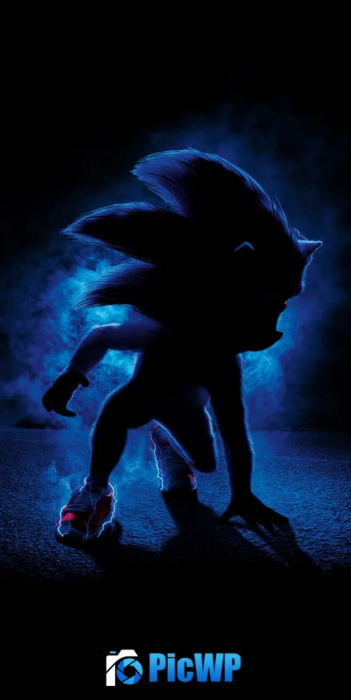 Sonic the Hedgehog Black background 3K Mobile Wallpaper