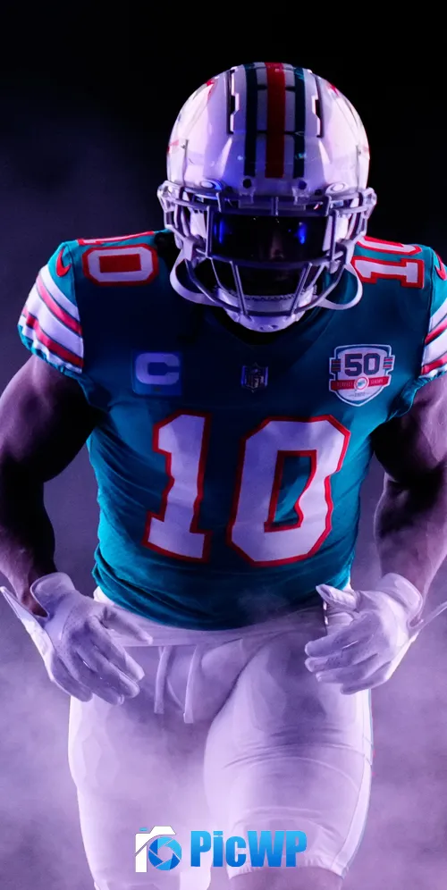 Tyreek Hill Miami Dolphins 3K Mobile Wallpaper