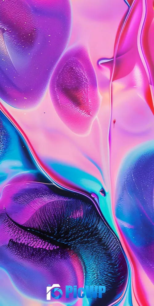 Holographic Liquid art 3K Mobile Wallpaper