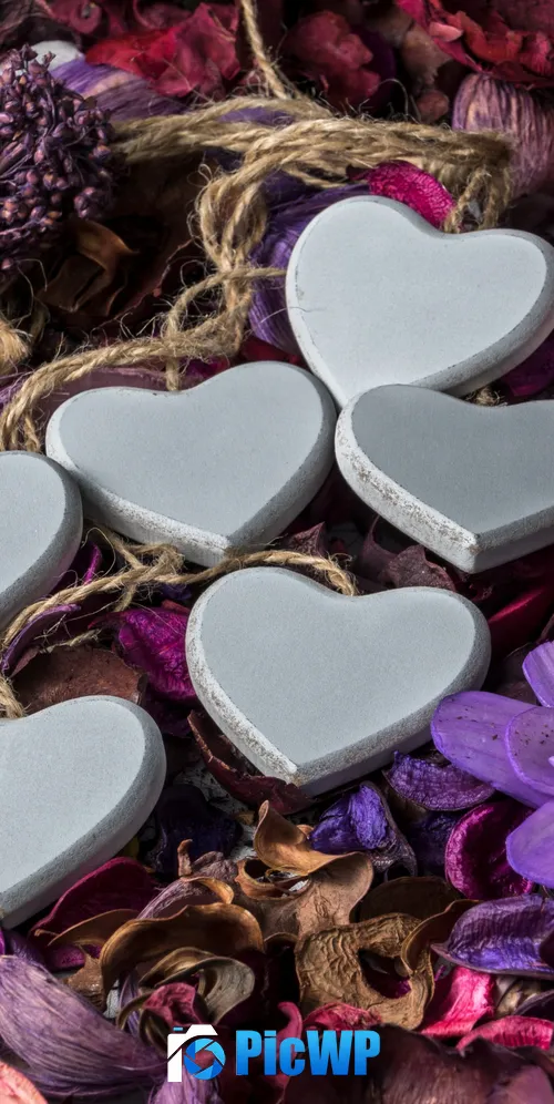 Love hearts Decor 3K Mobile Wallpaper