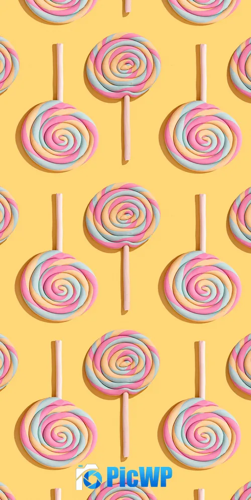 Lollipop Pattern 3K Mobile Wallpaper